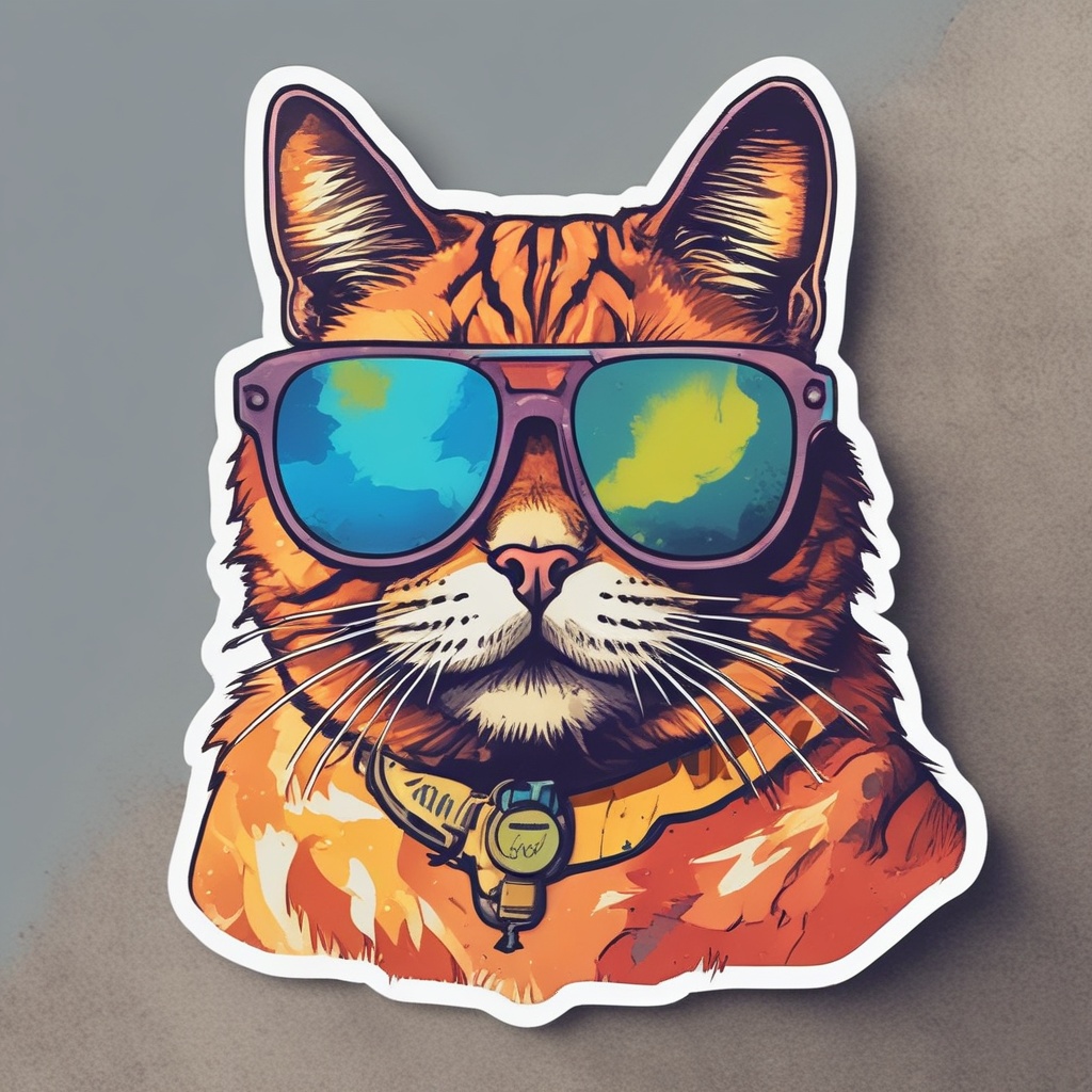 Cool Cat Sticker